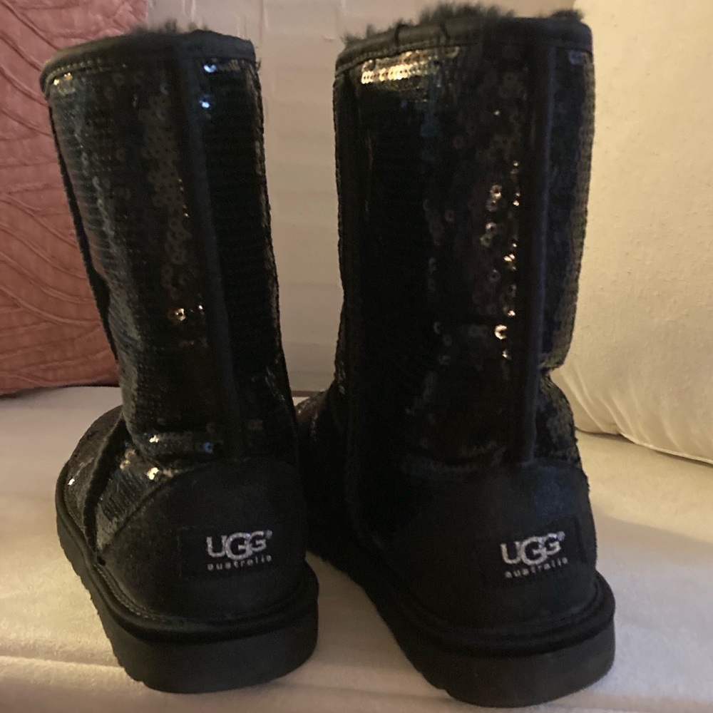 Ugg Black Mini sequin boot
